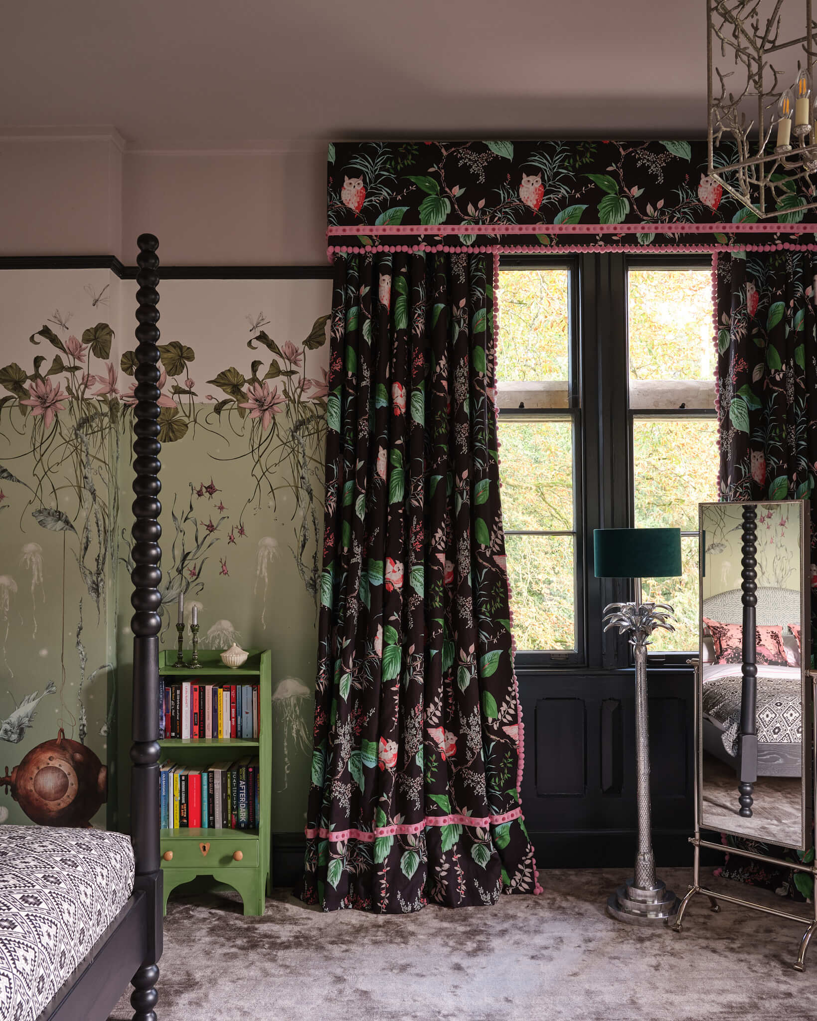 High Victorian Gothic Rectory interior curtains